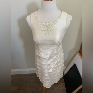 Jessica Howard Off White Cocktail Dress 4 Petite